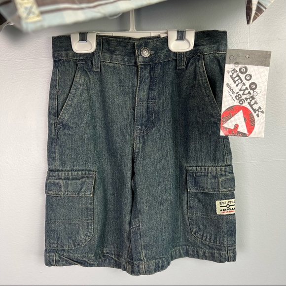 AIRWALK Boys 2 piece outfit - button down shirt & adjustable waste denim shorts - Picture 12 of 16
